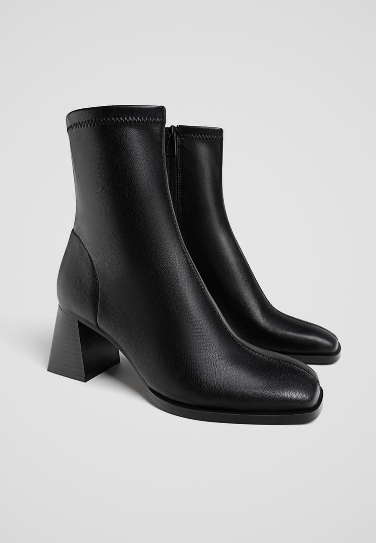 botines tacon medio stretch