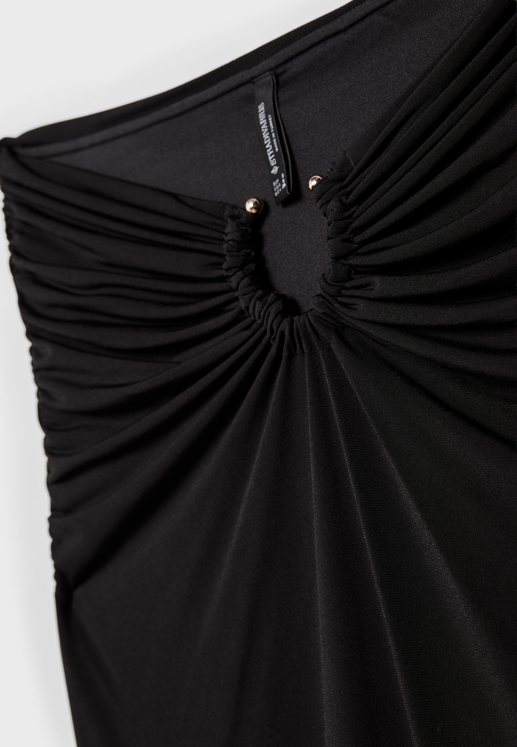Pencil skirt with buckle — Black