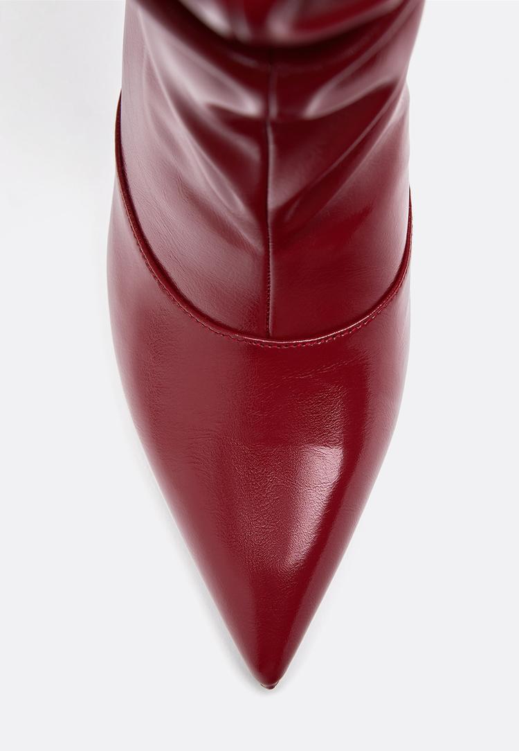 botas altas tacon slouchy