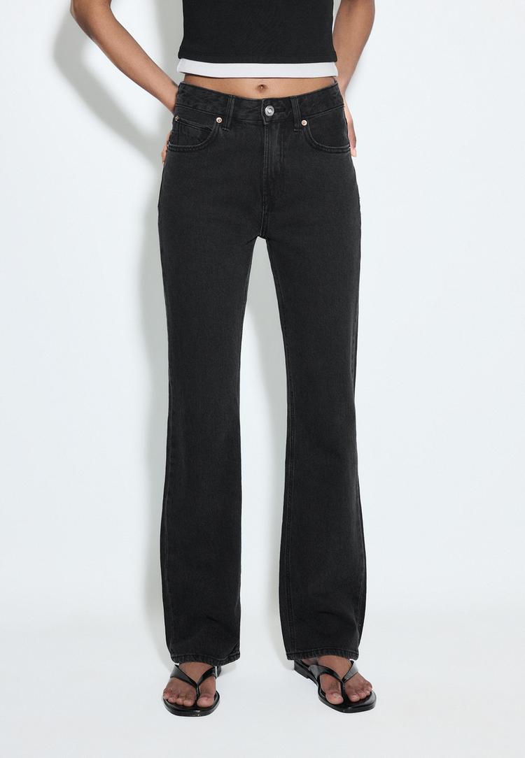 D98 Straight-Fit-Jeans SCHWARZER DENIM-WASHED-LOOK 34