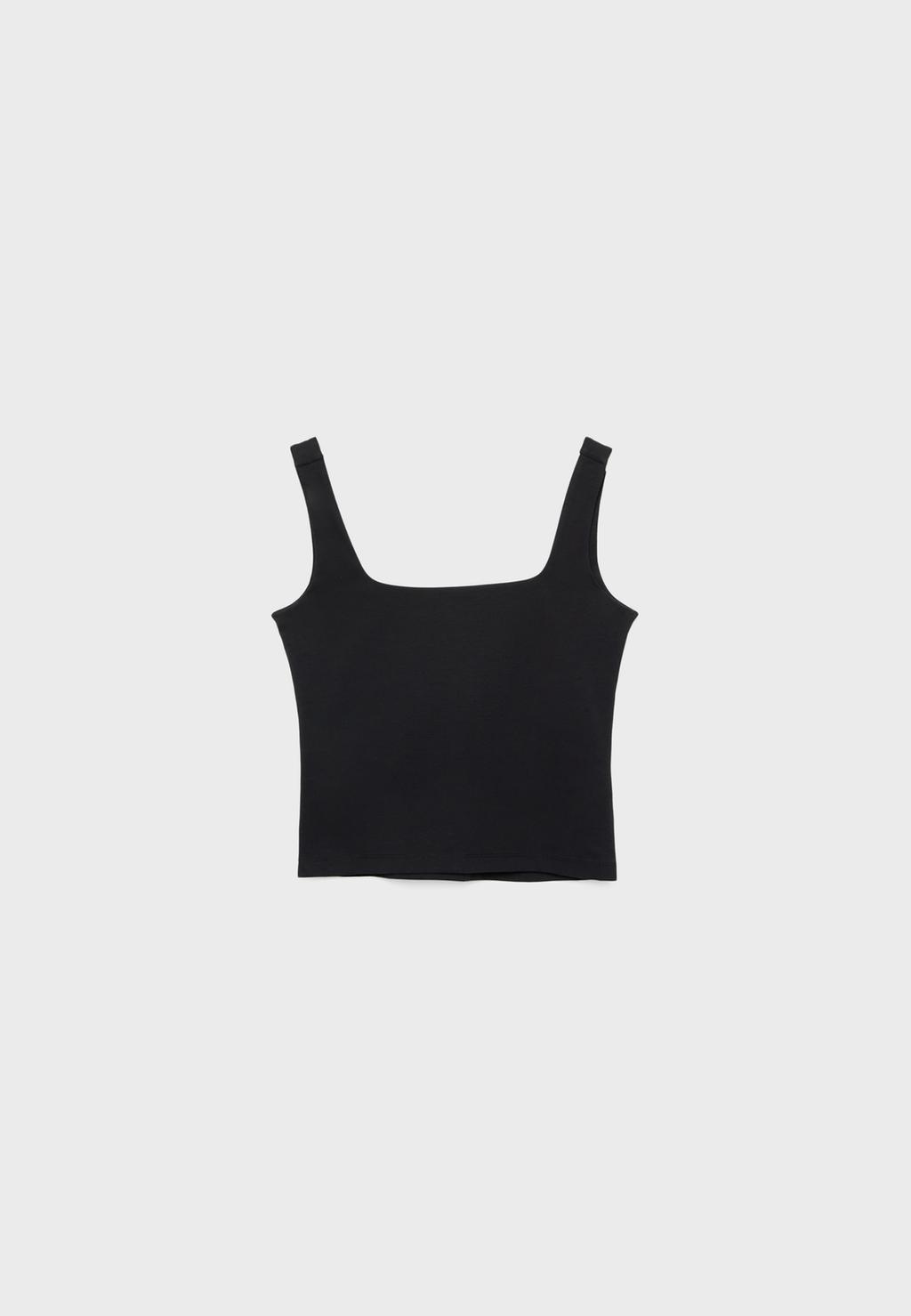 Basic top with square neckline