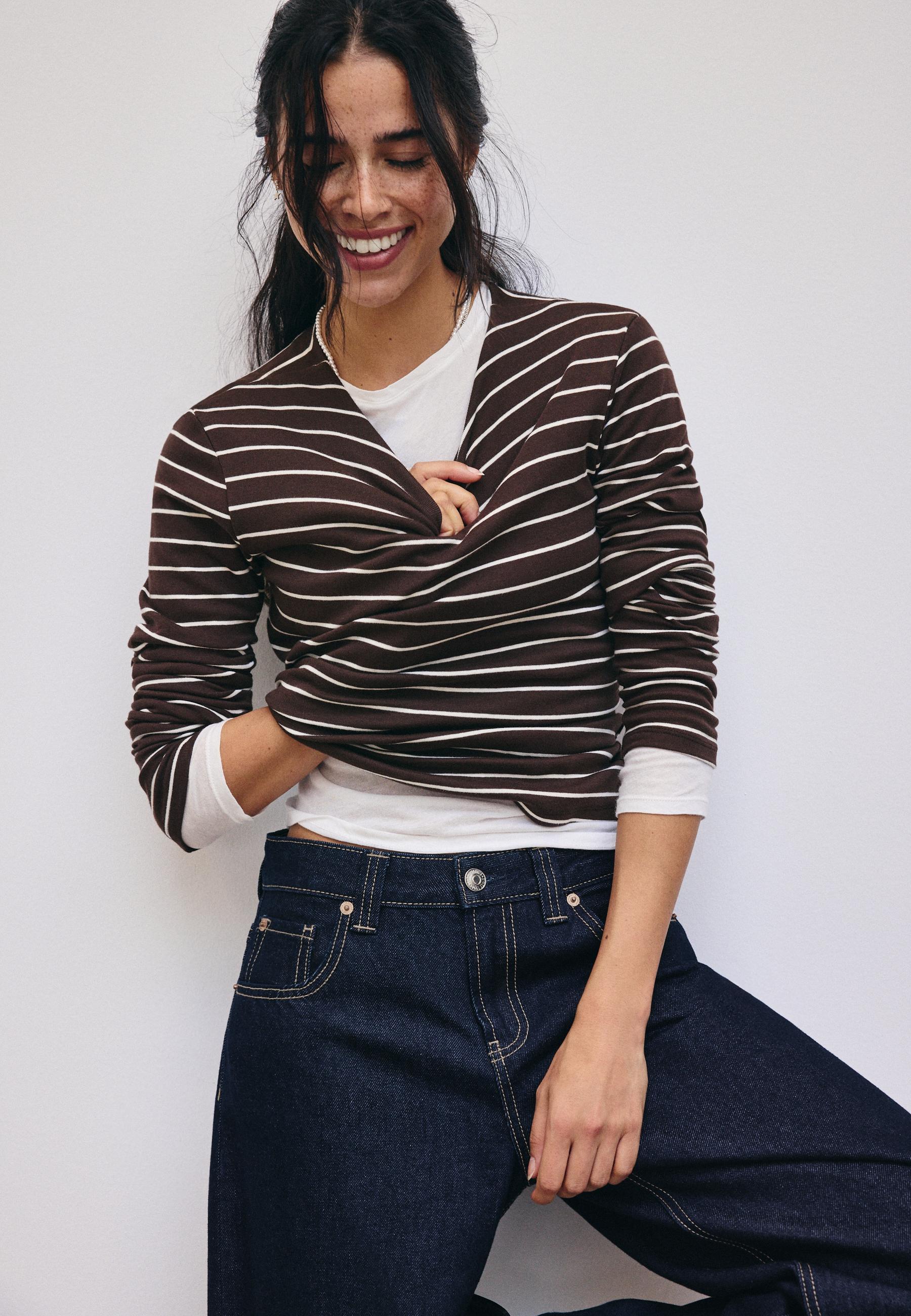 Stradivarius Uzun kollu basic t-shirt