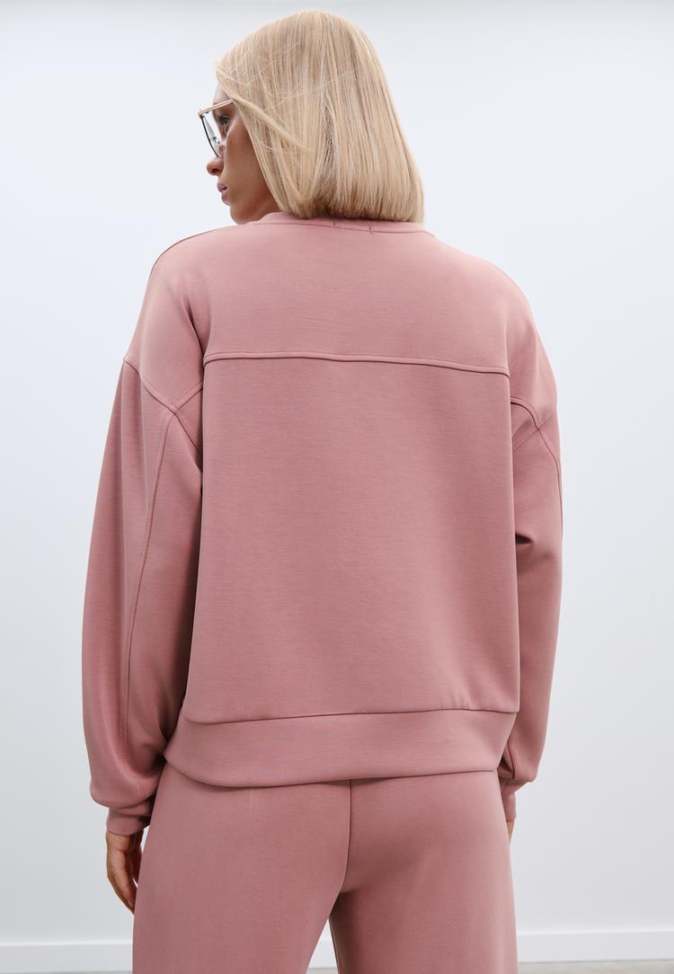 yumusak dokulu basic sweatshirt