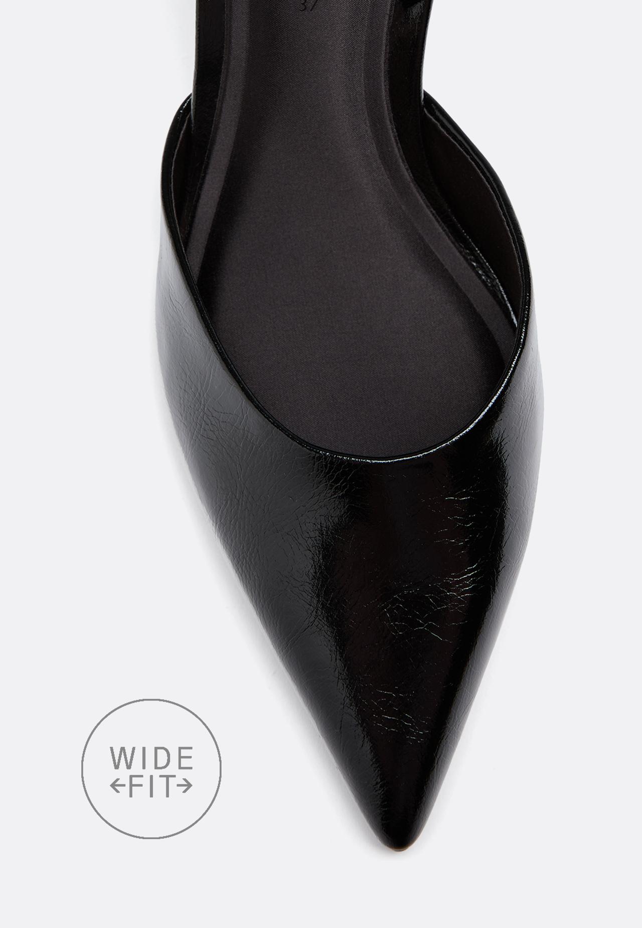 Wide-leg. Basic heeled shoes — BLACK