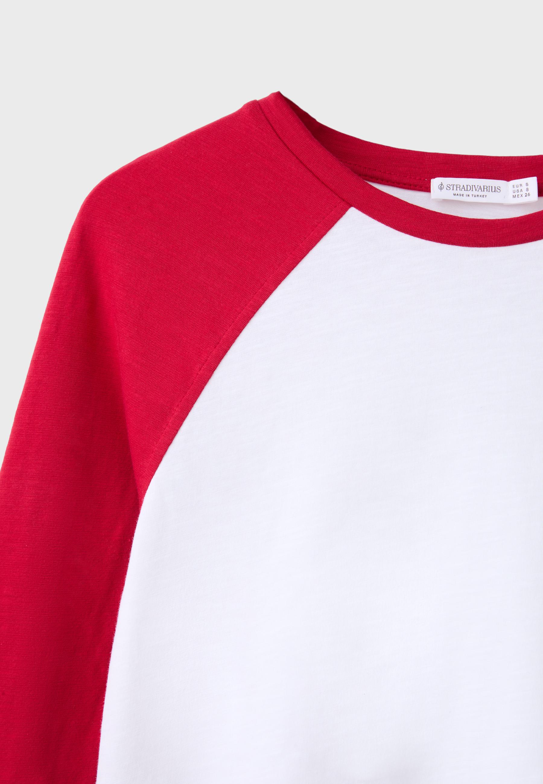 3/4 sleeve baseball T-shirt — Red