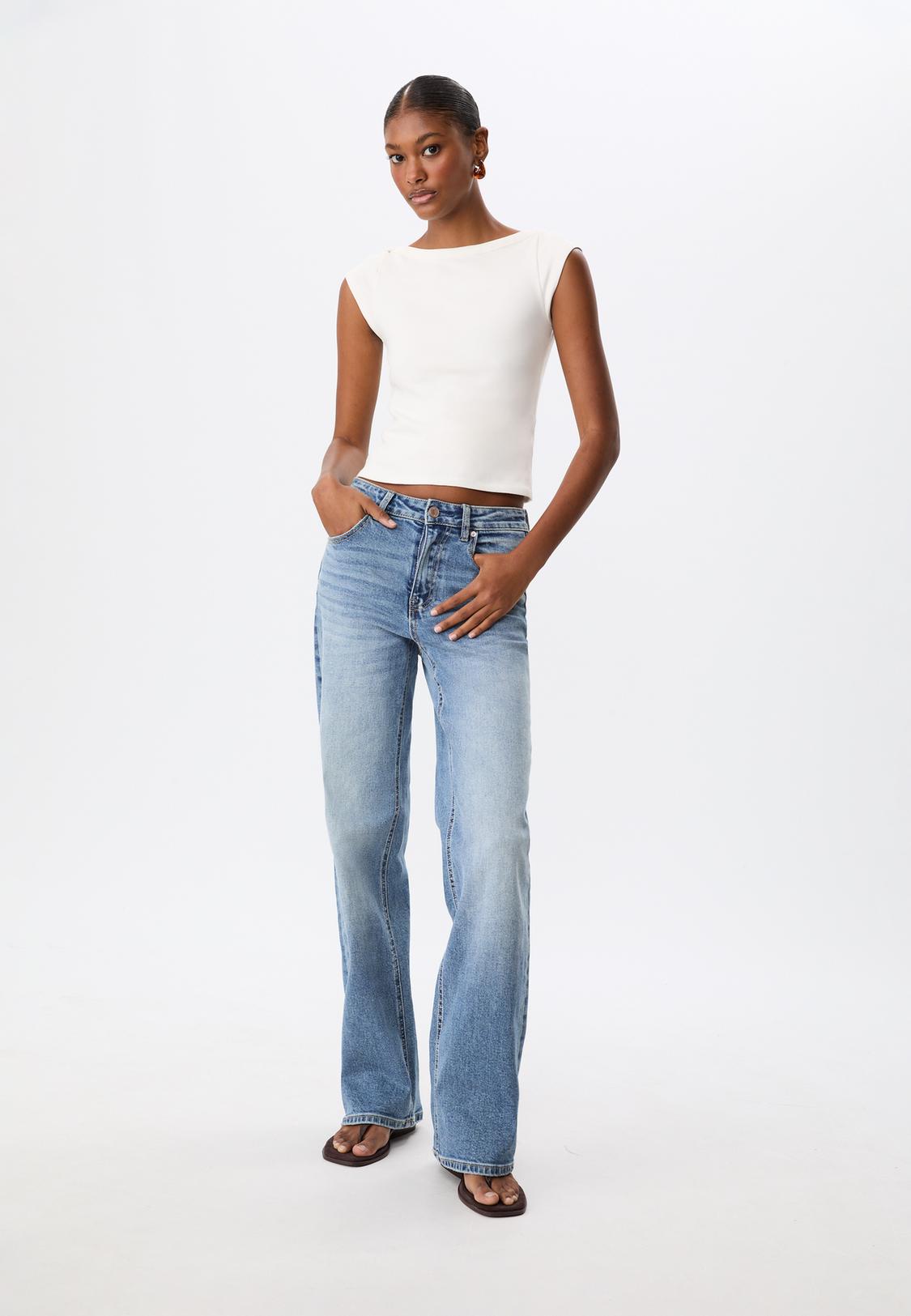 Jeans straight confort Stradivarius Mexico