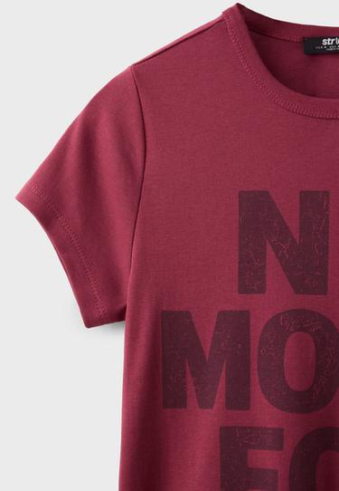Printed short sleeve T-shirt — Dark red 9