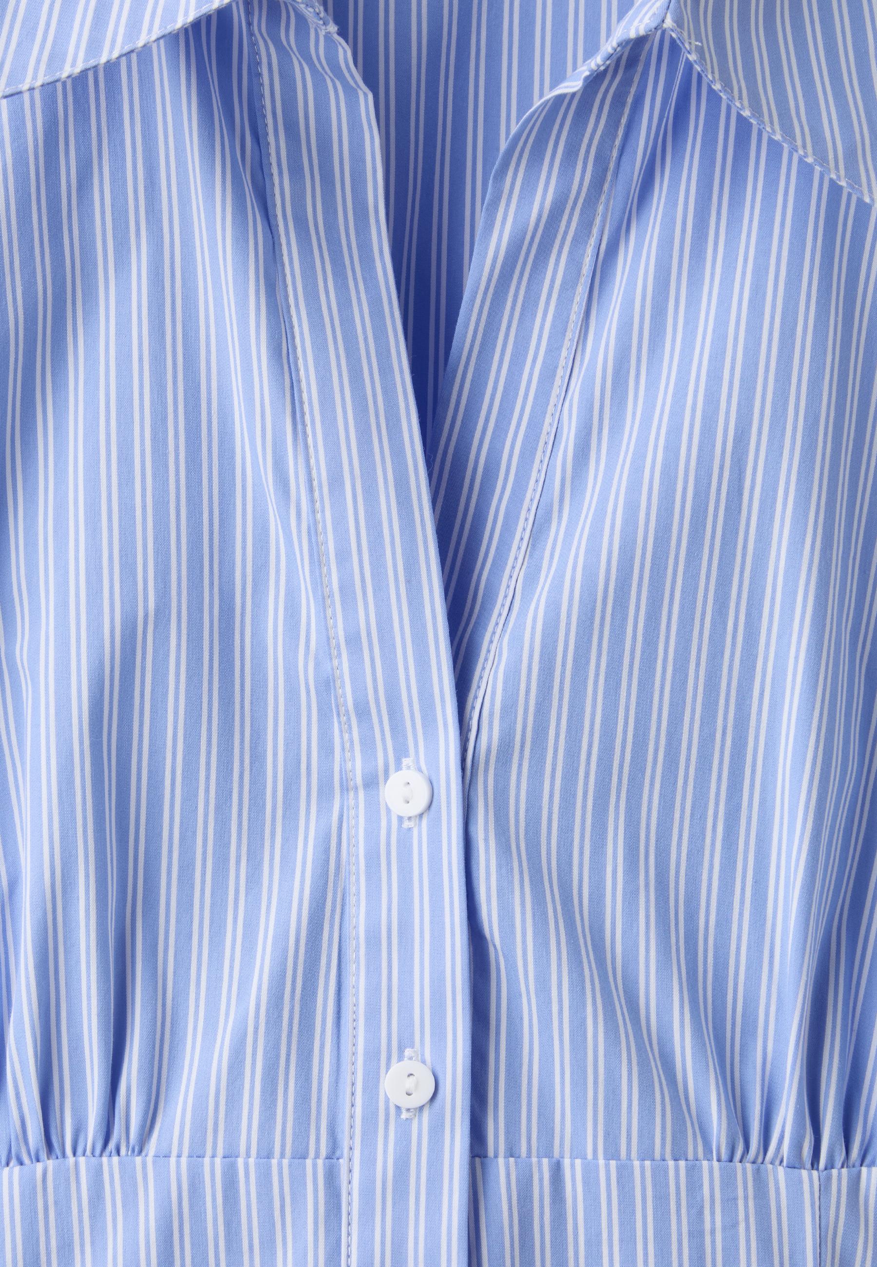Short sleeve under-bust shirt — Sky blue