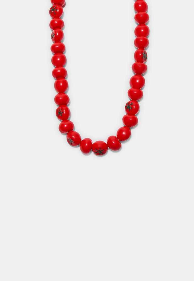 Stradivarius Κολιέ Με Πολλές Ντομάτες Κόκκινο Os