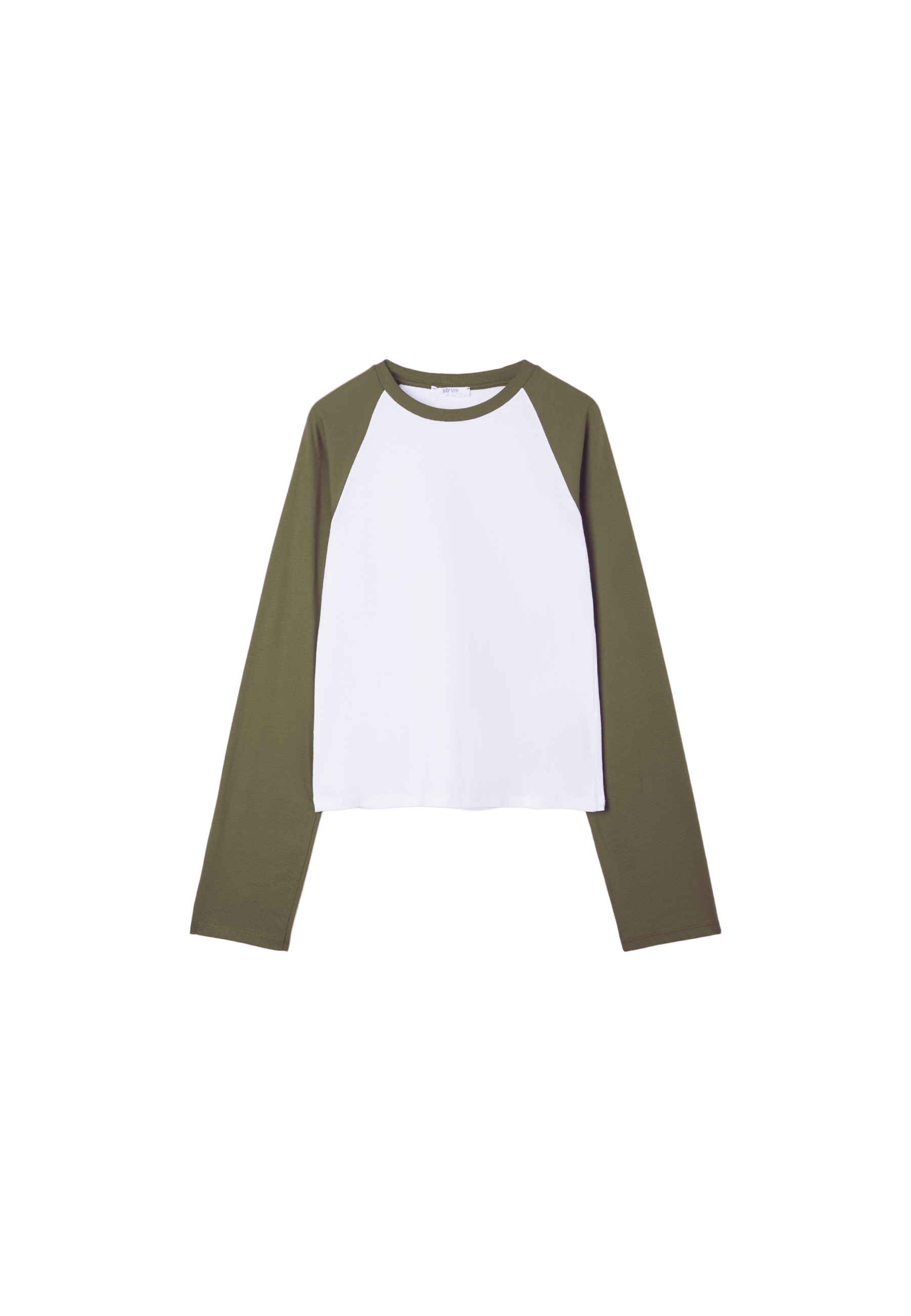 Baseball-style long sleeve T-shirt — Khaki