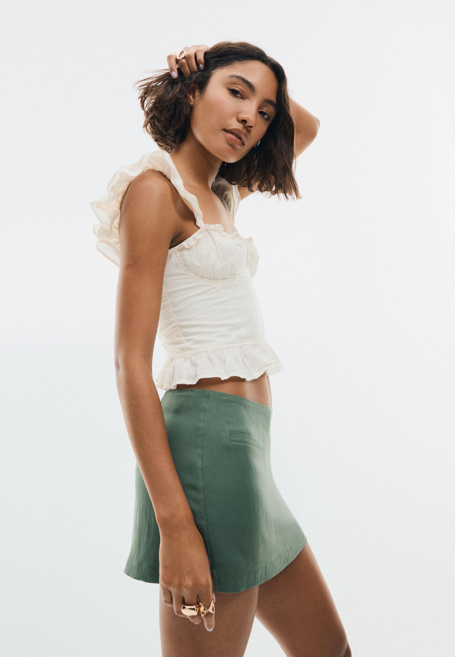 Mini skort — Khaki