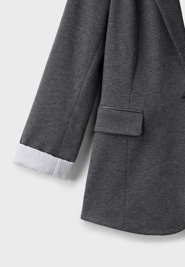 Regular houndstooth blazer — Grey 9