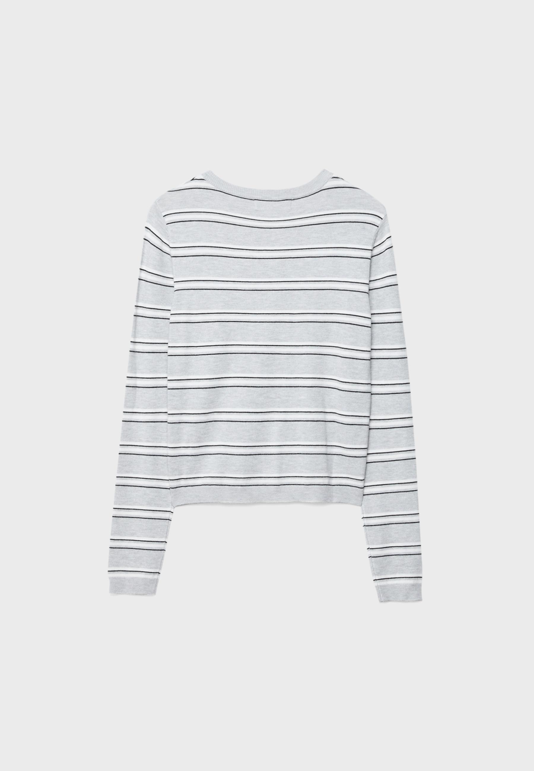 Knit cardigan — Grey melange