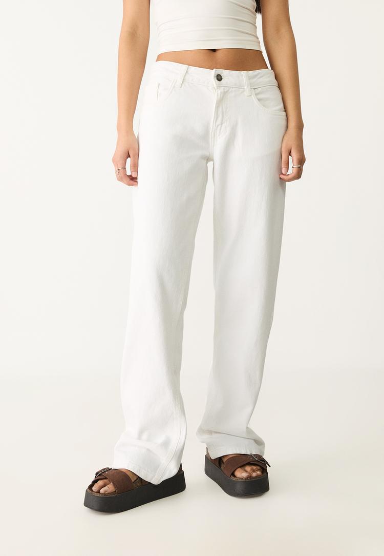 Düşük bel straight fit pantolon_0