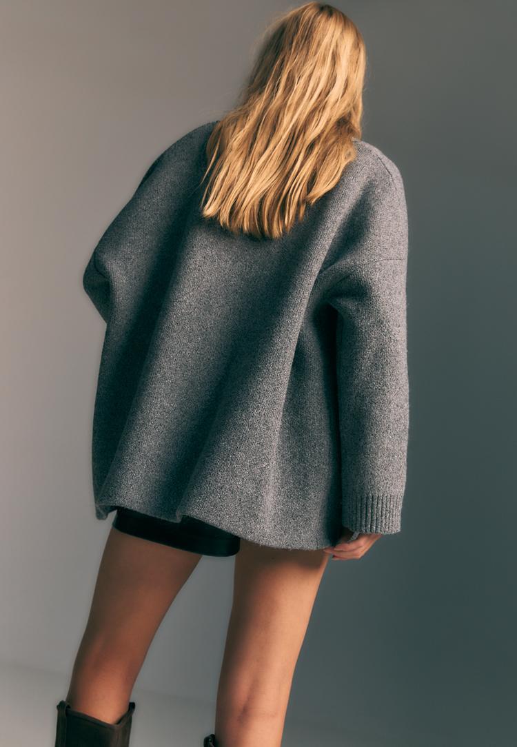 veste regular maille a boutons