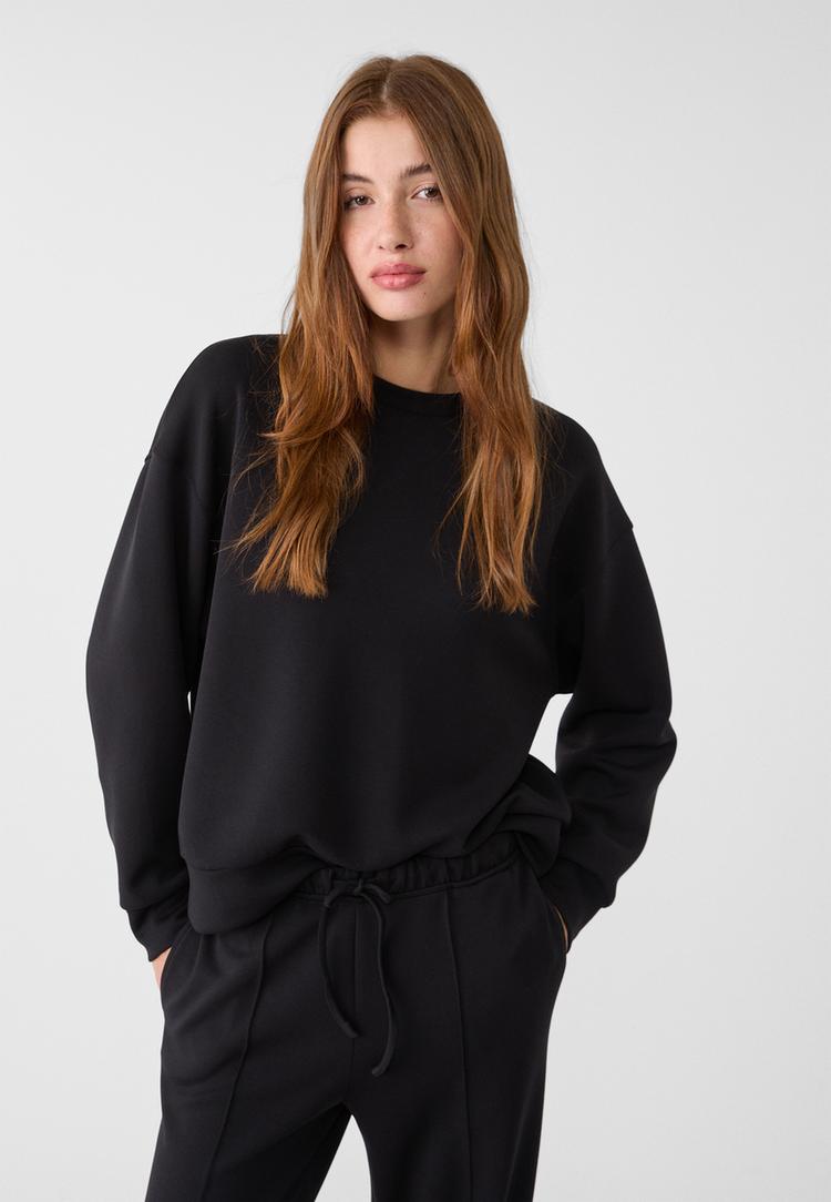 Yumuşak dokulu basic sweatshirt_7