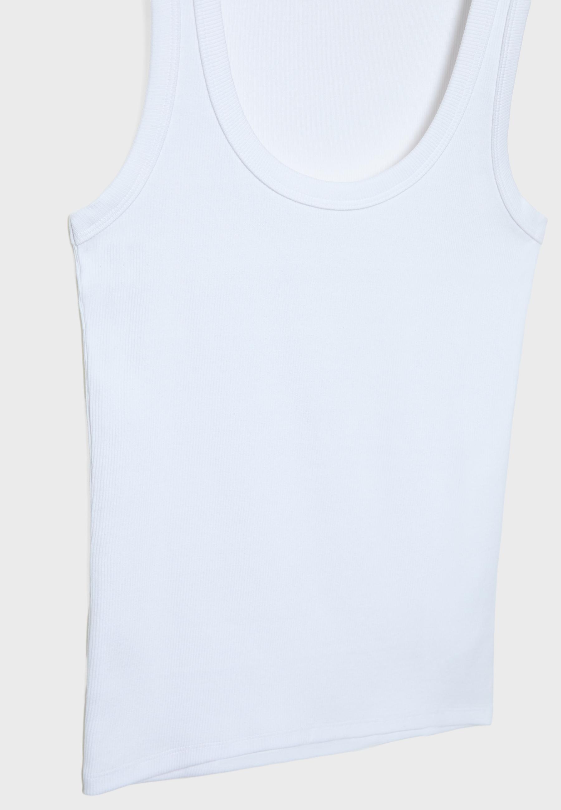 Basic strappy top — White