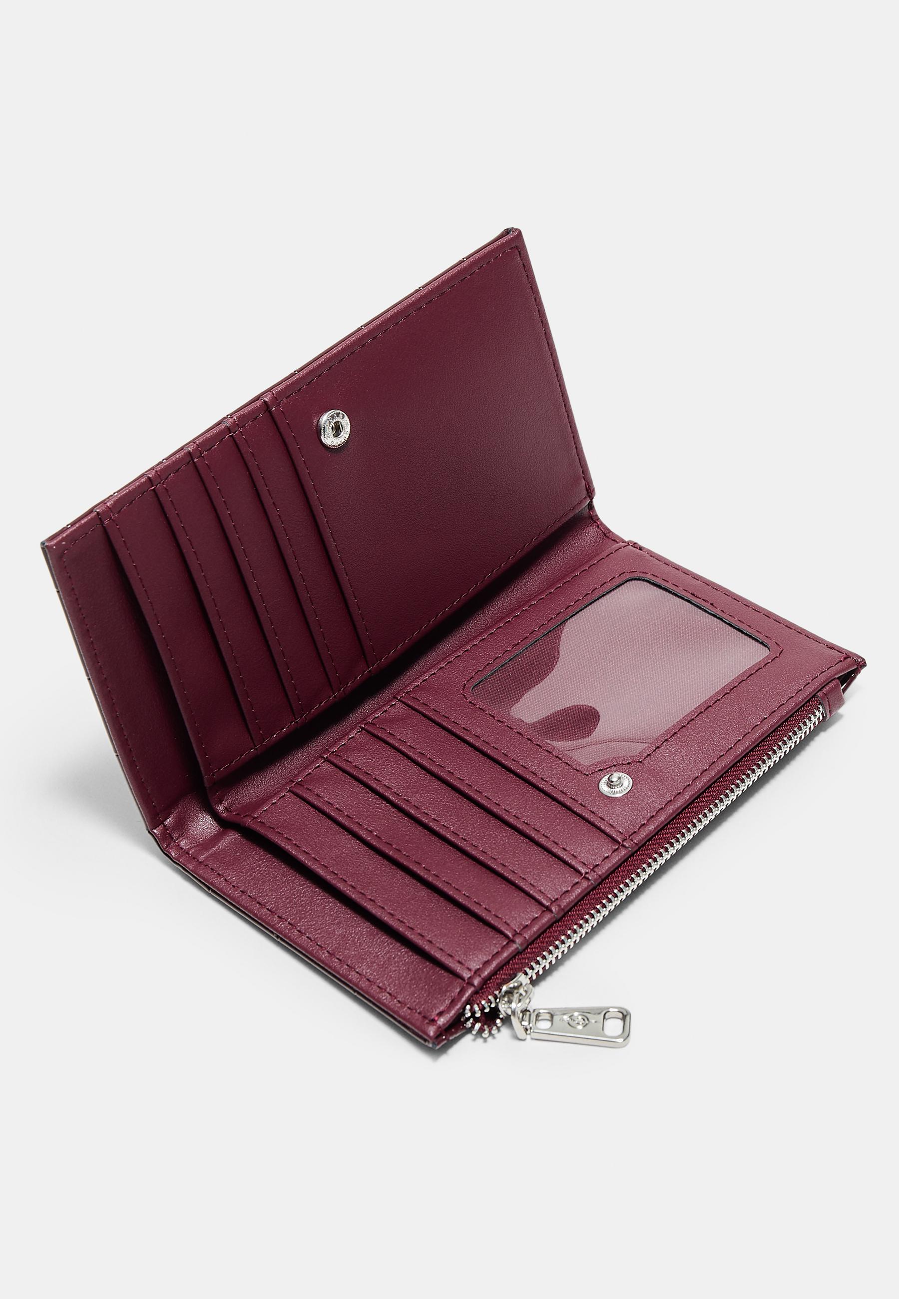 Basic zip-up purse — Burgundy