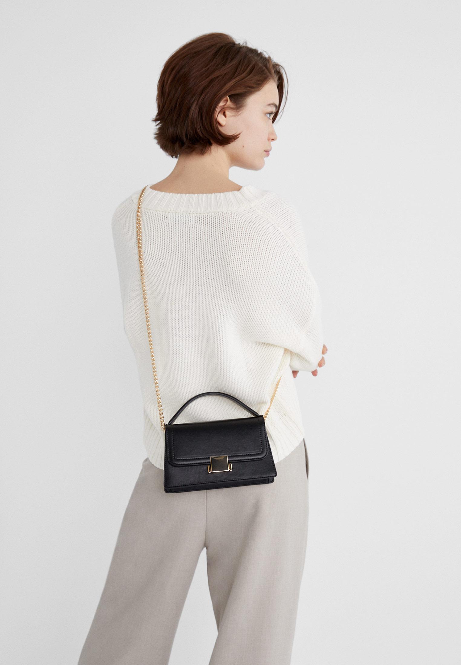 Double-handle crossbody bag — Black