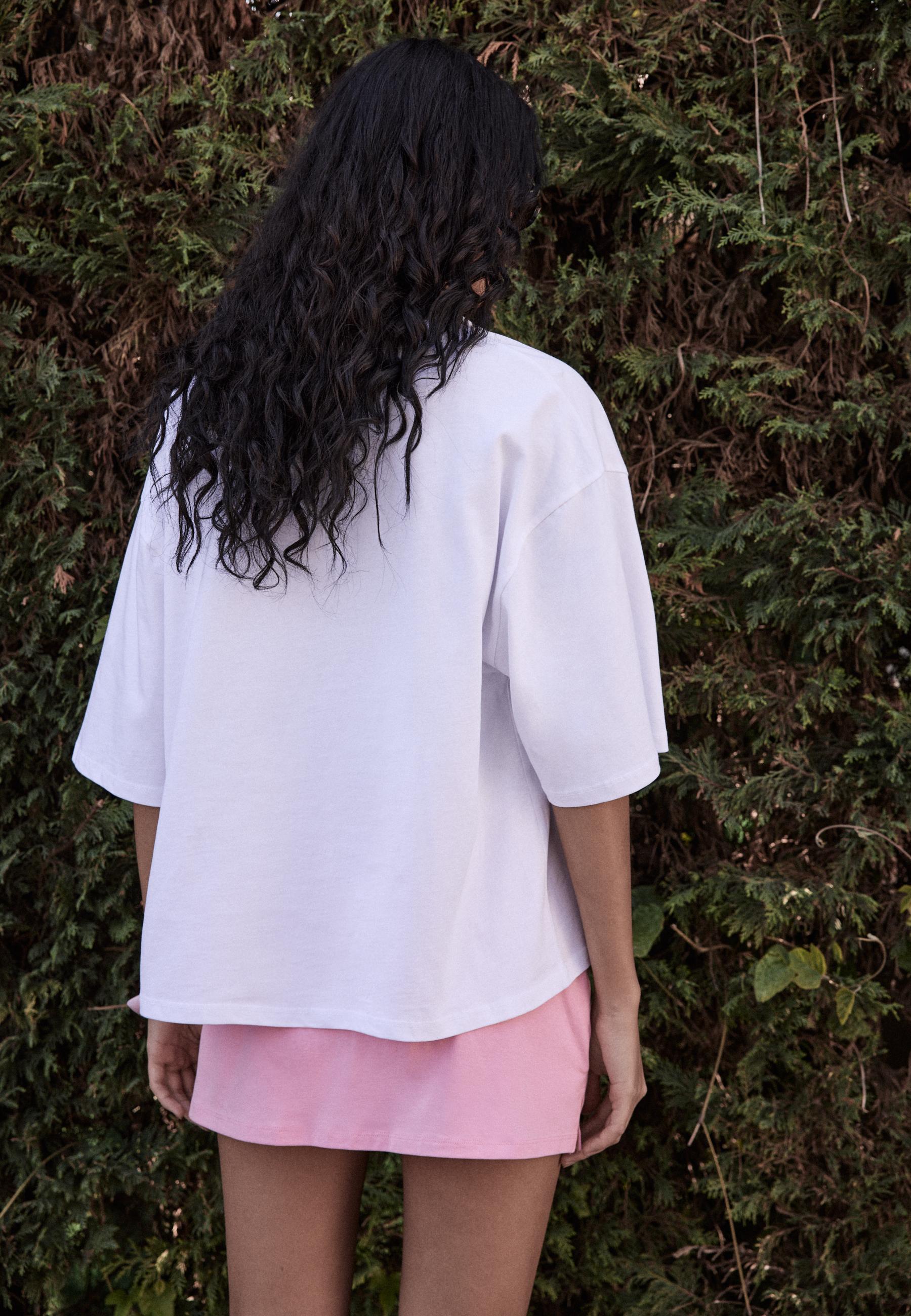 Short sleeve positional T-shirt — Ecru