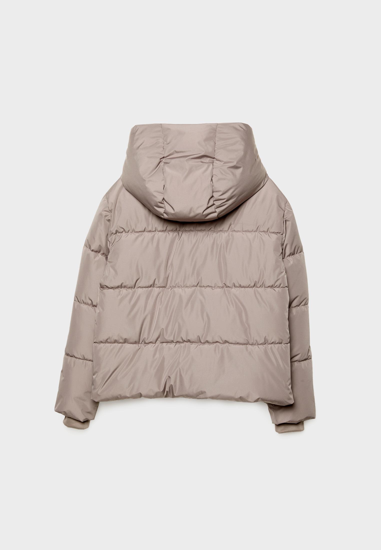 Basic kapüşonlu şişme mont - Görsel 25