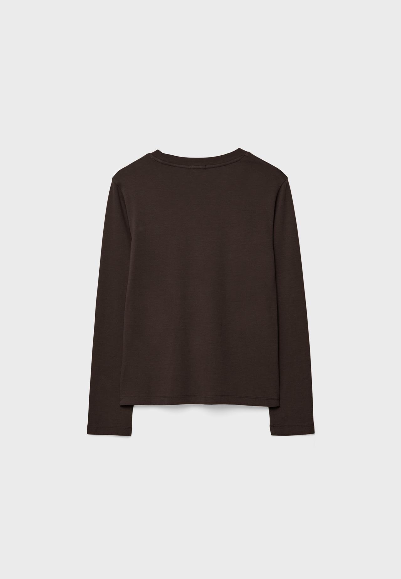 Basic regular fit cotton T-shirt — Brown