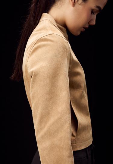 100% leather biker jacket — Stone 6