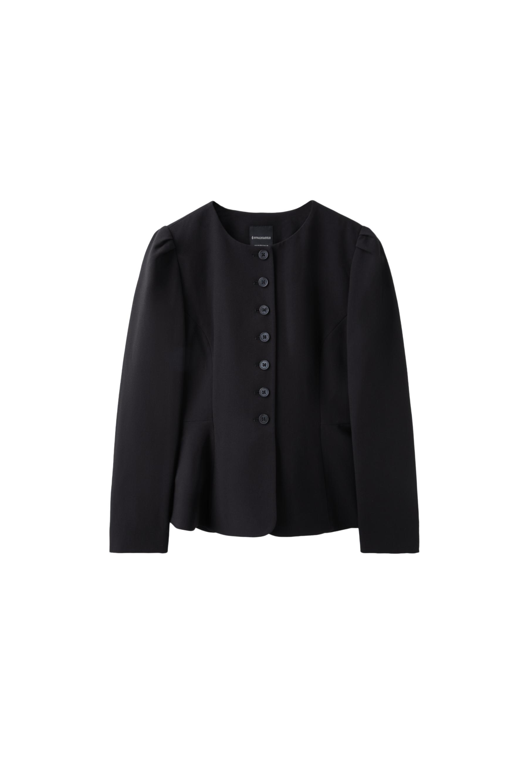 Peplum blazer — Black
