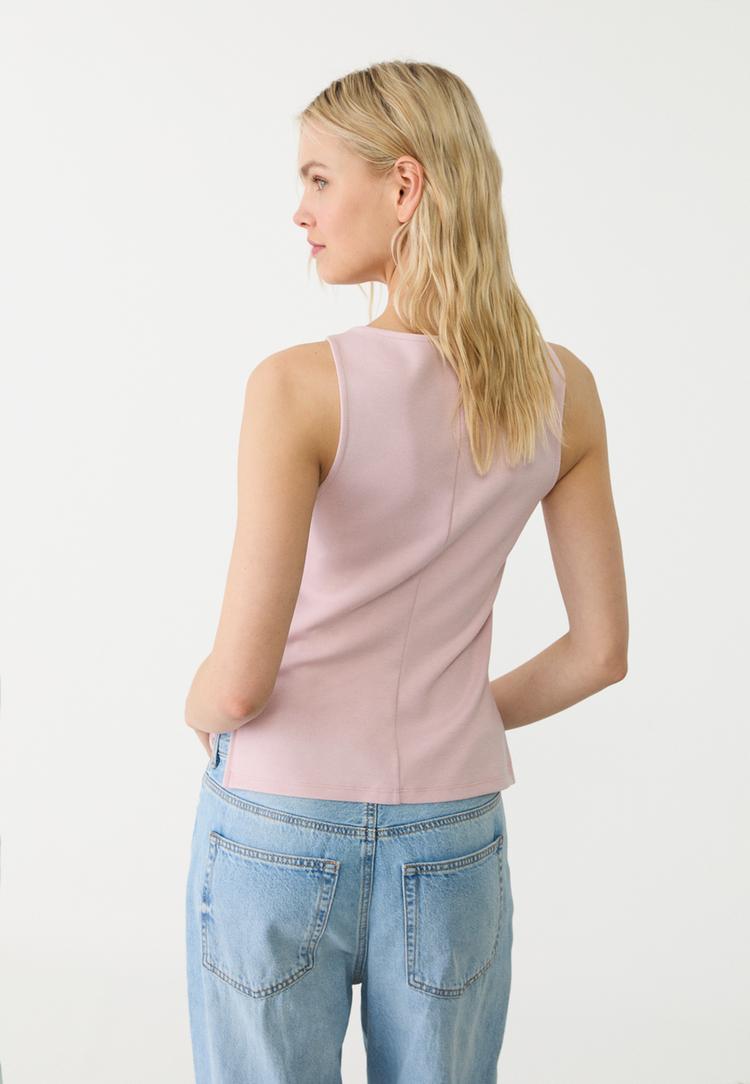 top interlock cuello barco