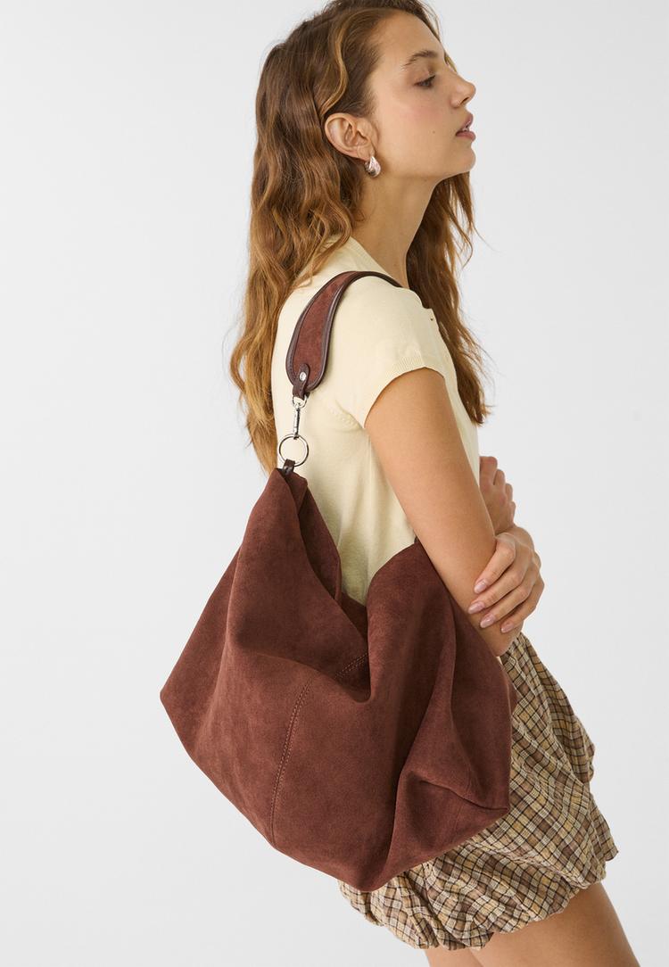 sac porte epaule en suedine