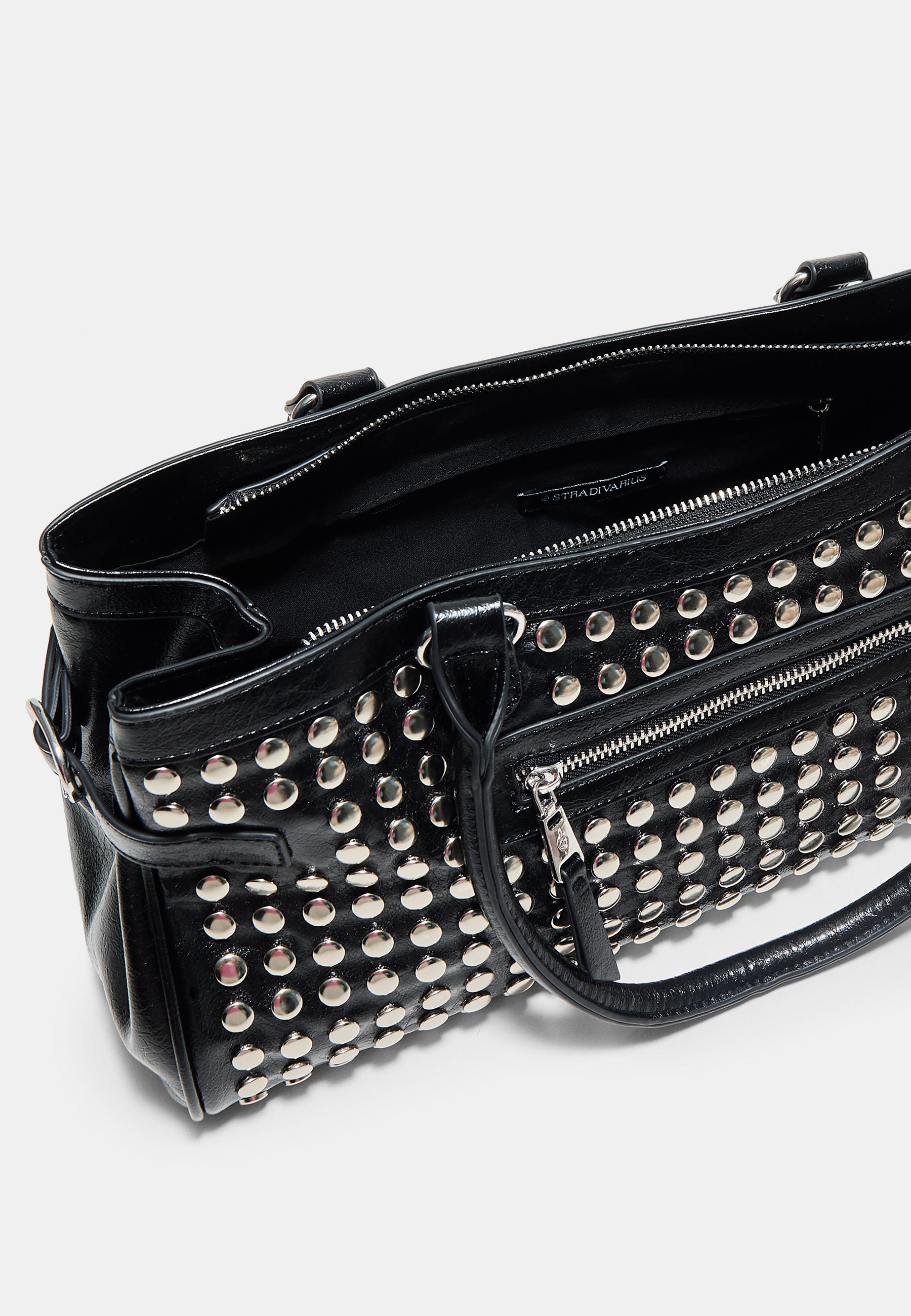 Studded shoulder bag — Black