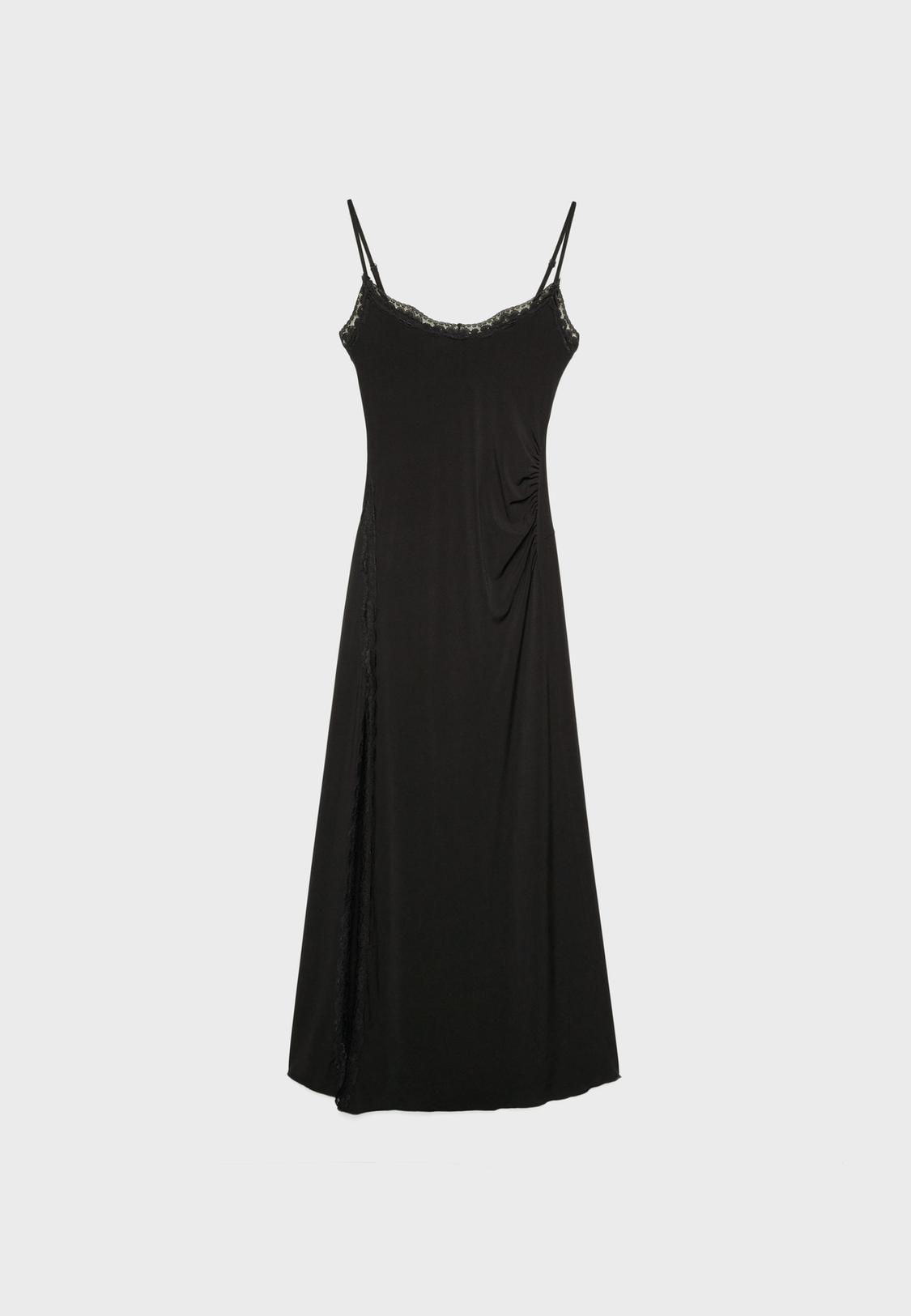 Gaun renda panjang Pesta wanita Stradivarius Indonesia