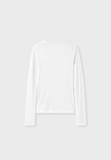 Supima® cotton long sleeve T-shirt — Ecru 9