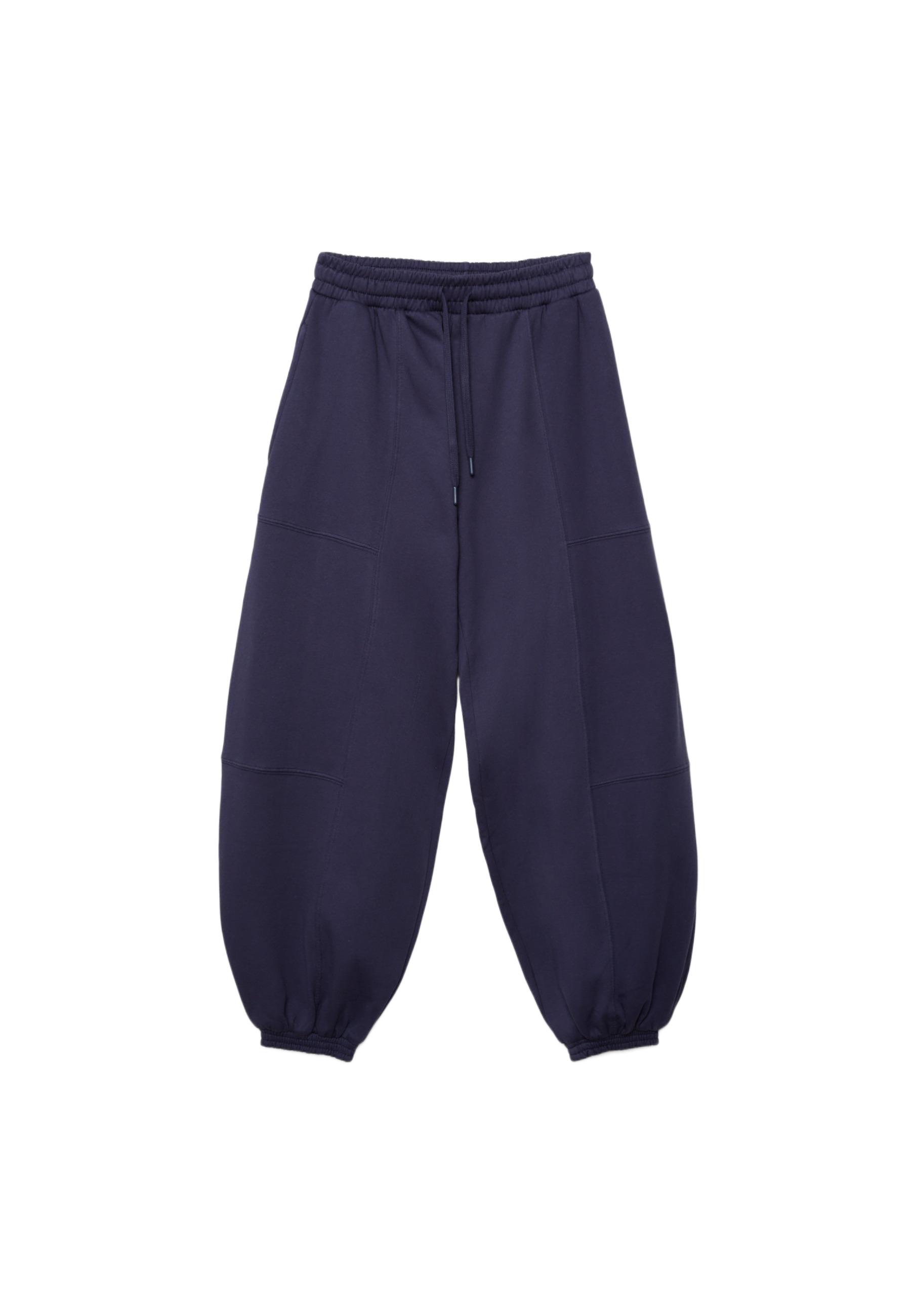 Plush balloon jogger trousers — Dark blue