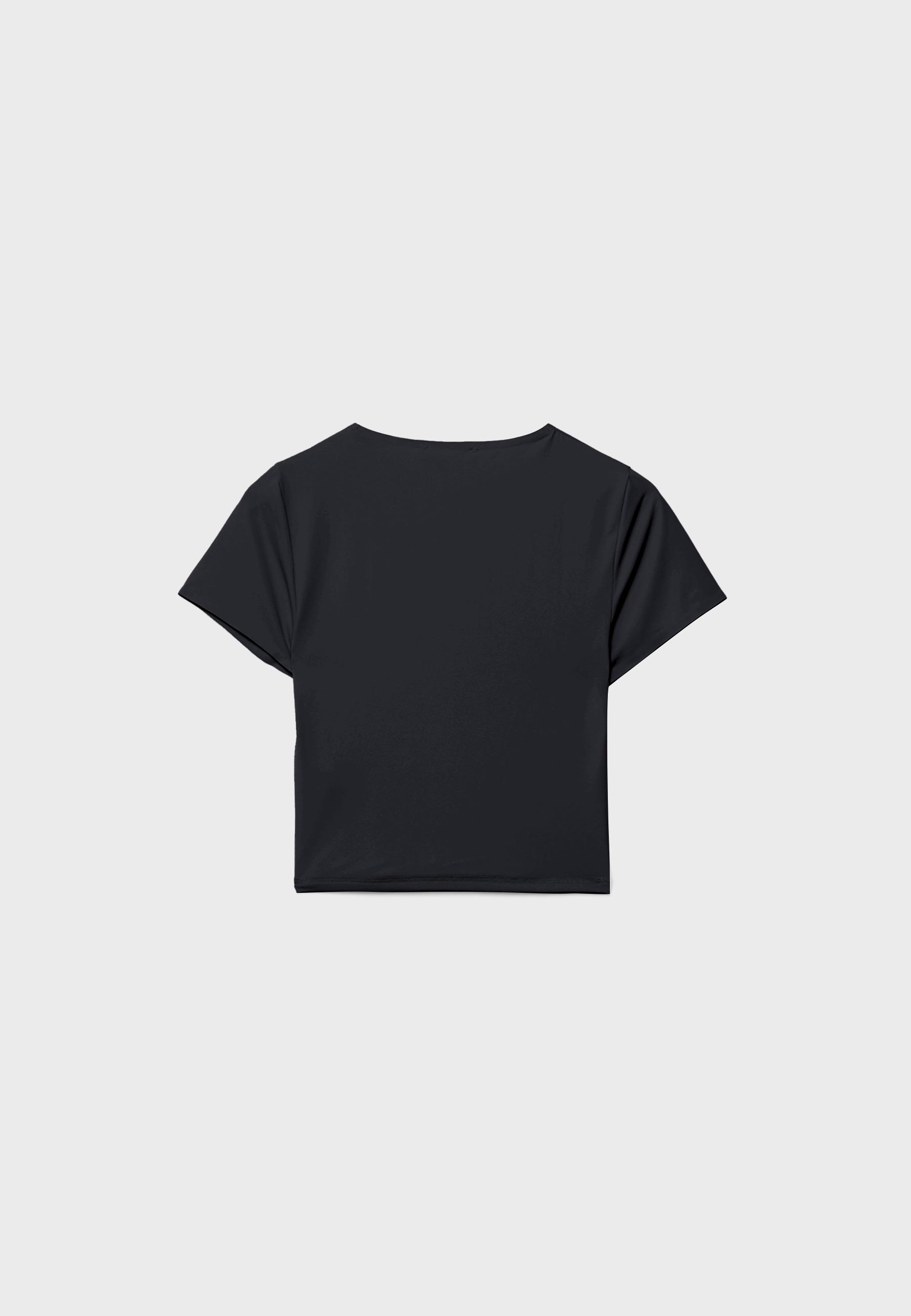 Basic polyamide T-shirt — Black