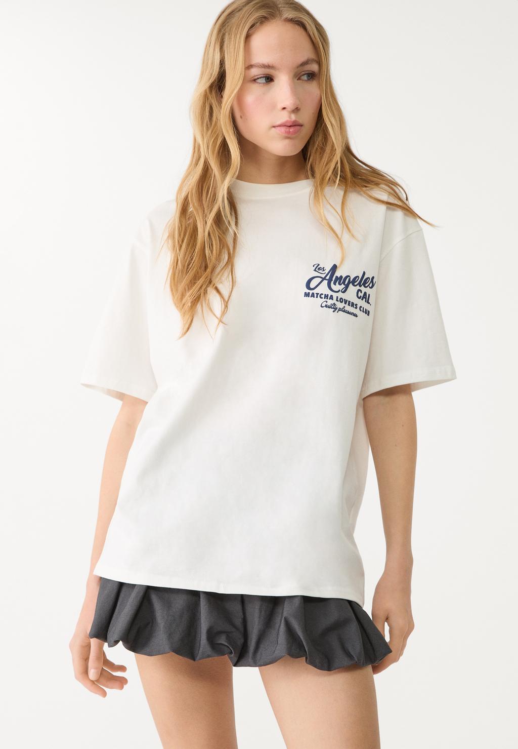 Oversize heavy cotton printed T-shirt