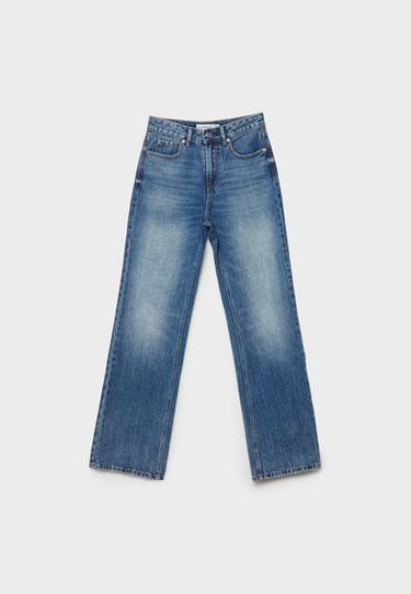 D92 Ripped straight wide-leg jeans — MEDIUM BLUE DENIM 6