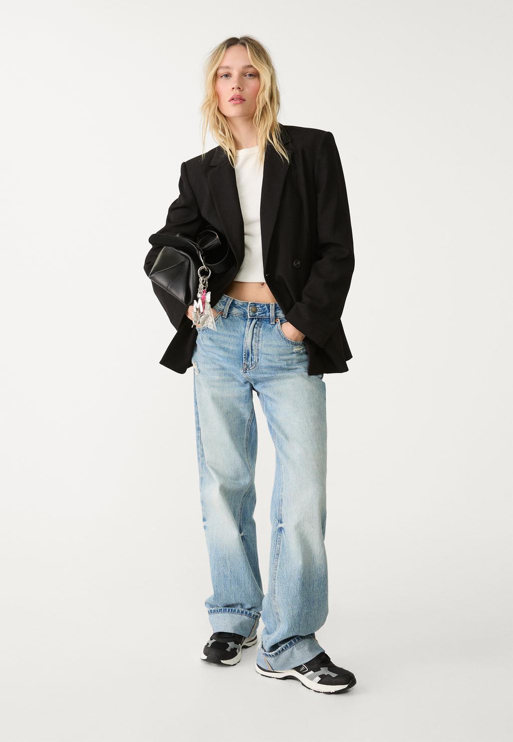Slim fit kruvaze blazer