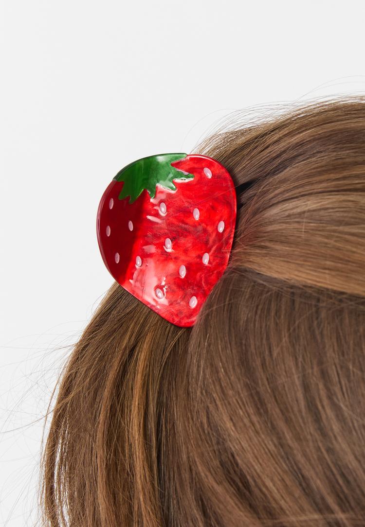 Stradivarius Κλιπ Μαλλιών Φράουλα Κόκκινο Os φωτογραφία