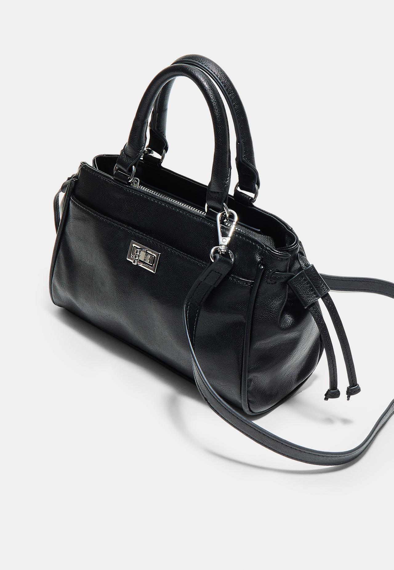 Mini flap city bag — Black