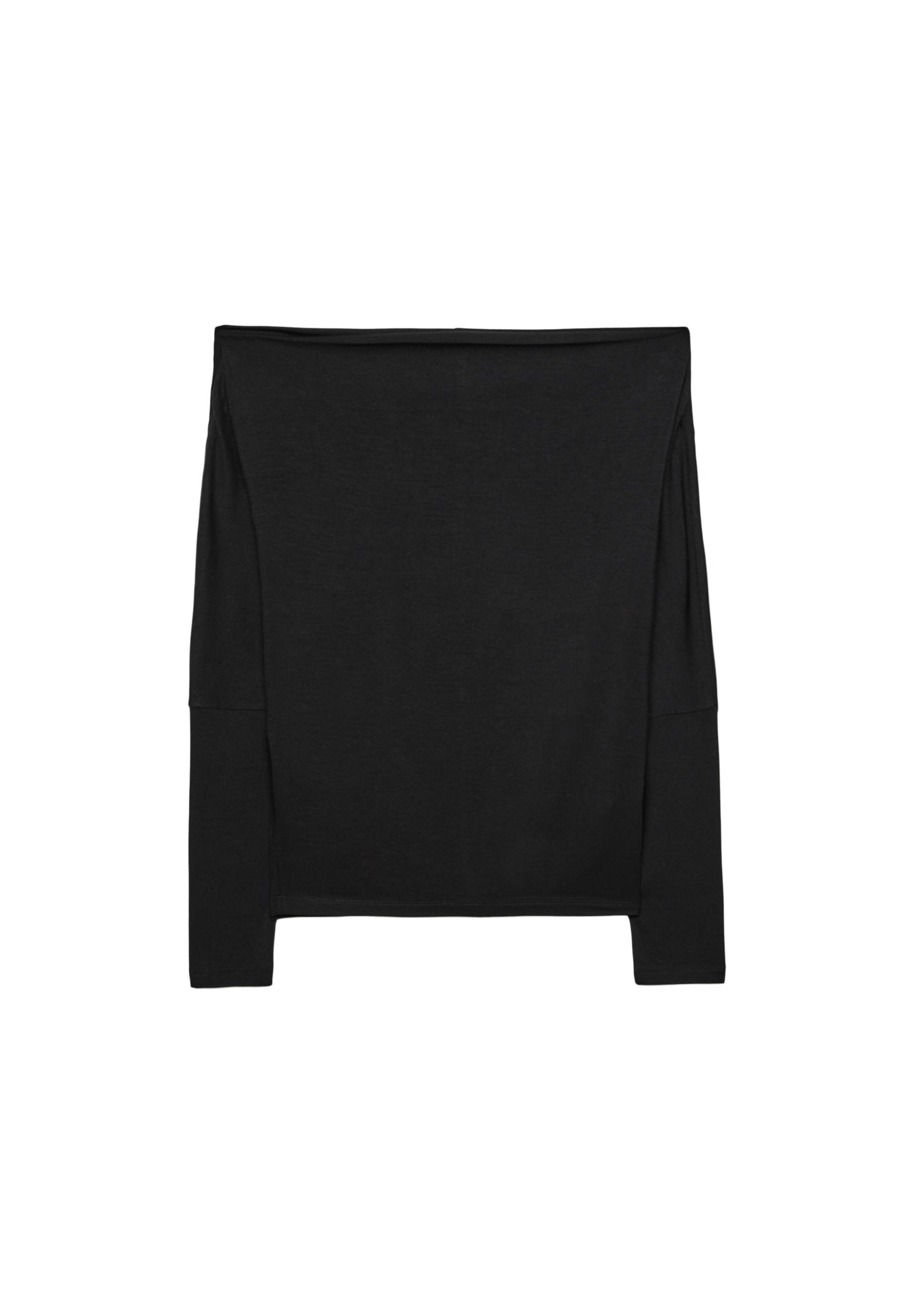 Asymmetric modal top — Black