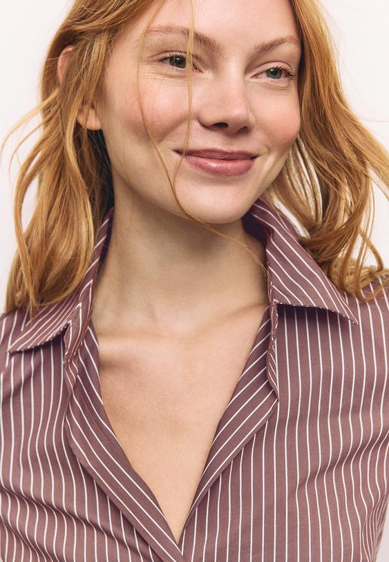 camisa basica fitted rayas