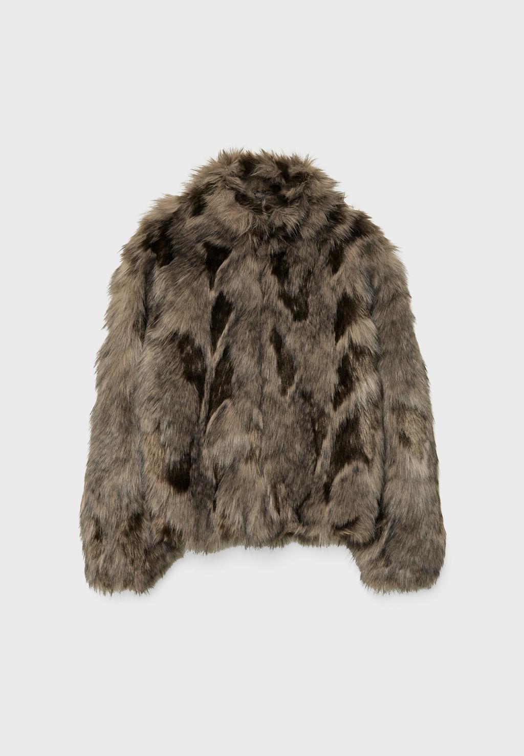 Cazadora bomber efecto pelo