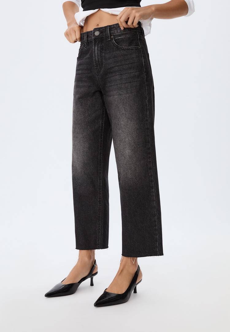 d96 jeans straight cropped