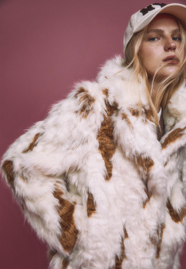 blouson fausse fourrure