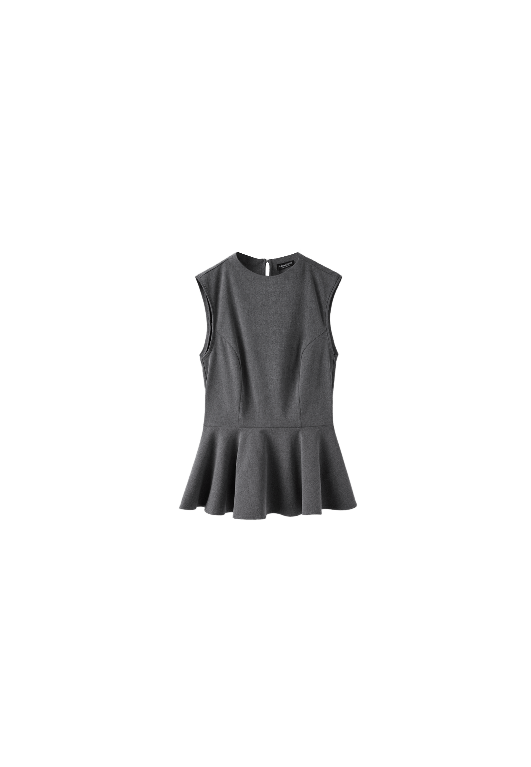 Stradivarius Dik yakalı peplum kolsuz top
