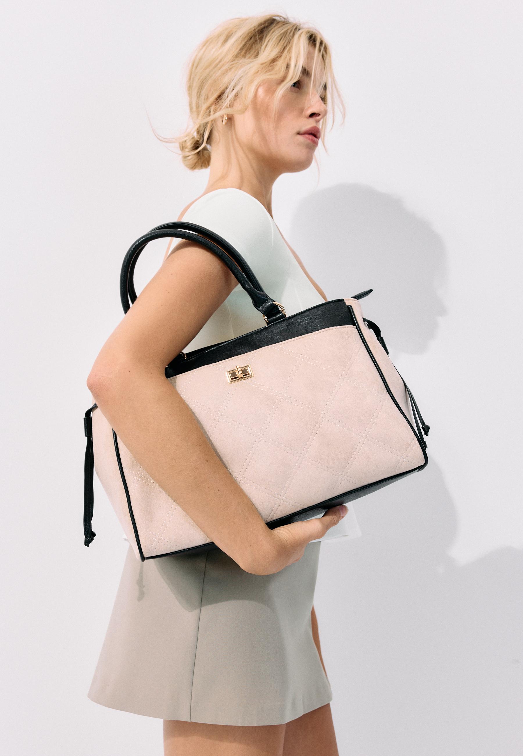 City bag with flap — Ecru