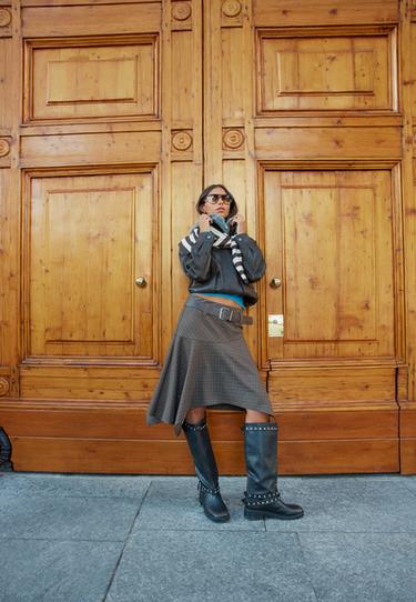 Oversize leather effect jacket — Brown 2