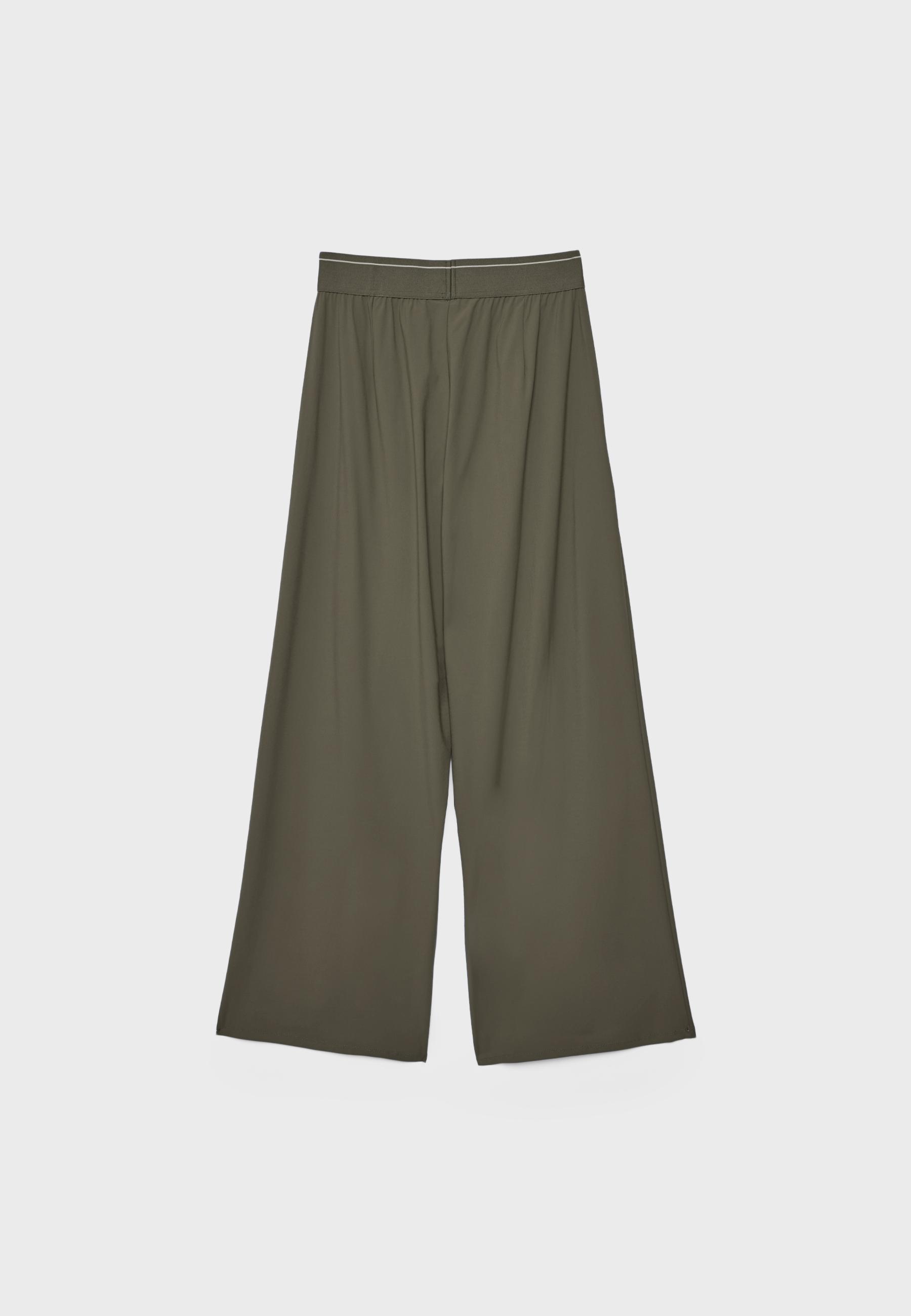 Elasticated waist palazzo joggers — Brown