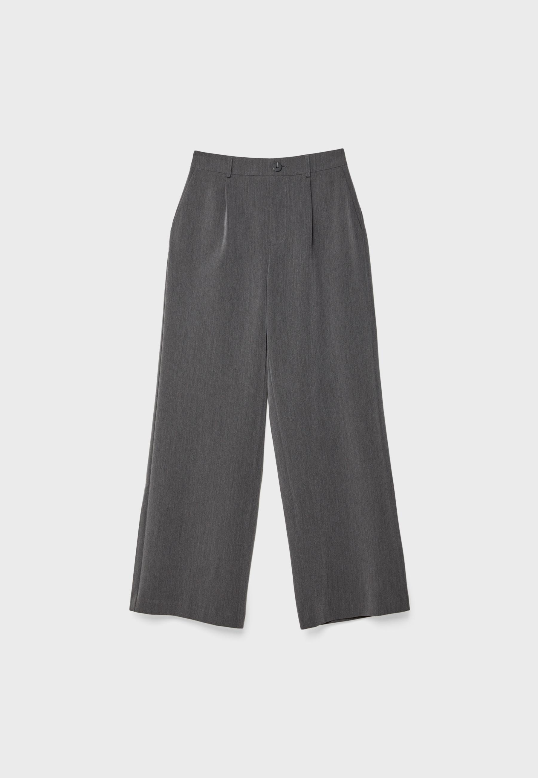 Straight-leg smart trousers — Dark grey